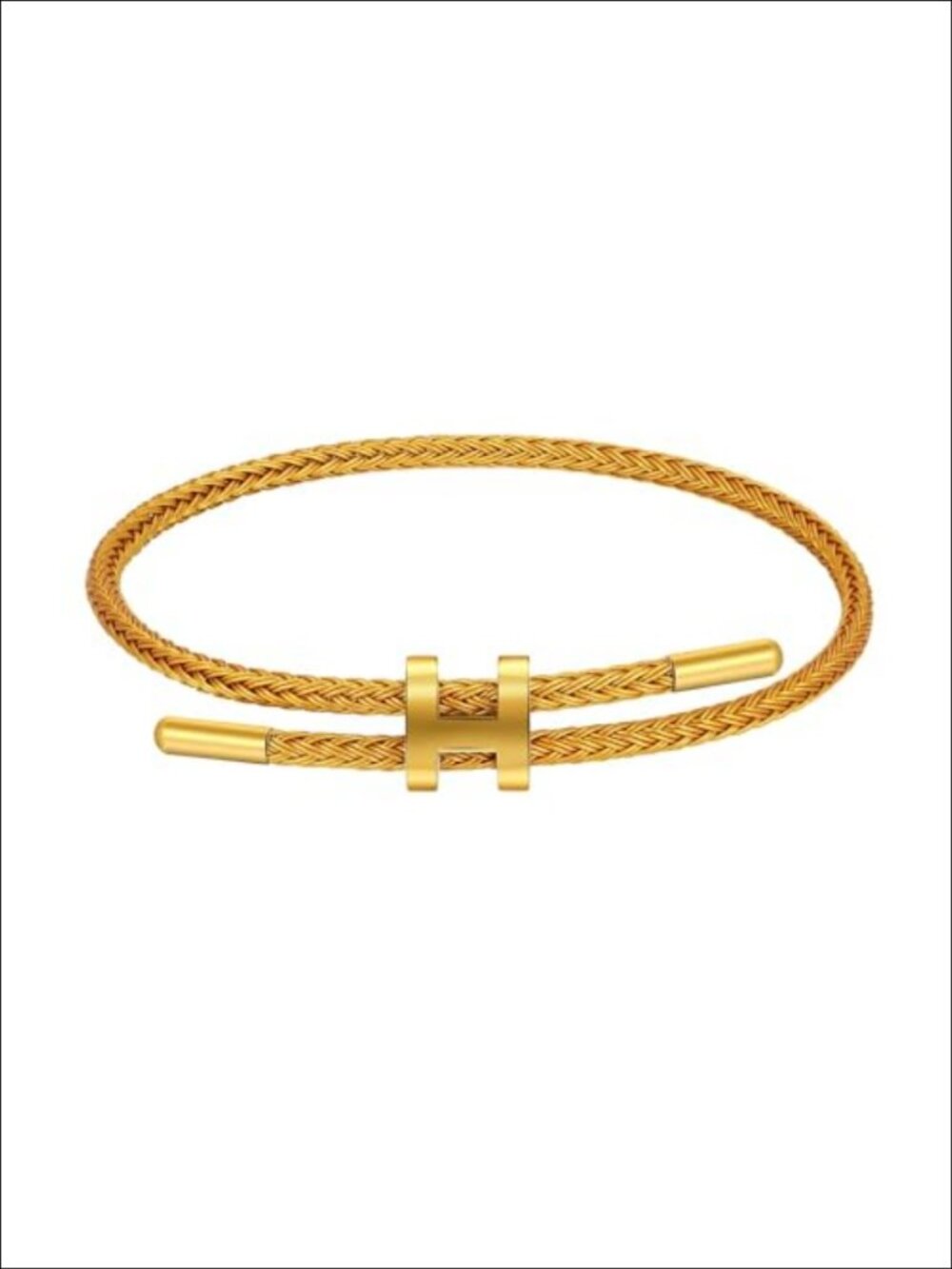 Adjustable Charm Bracelet 18K Gold Plated Titanium Steel Women
